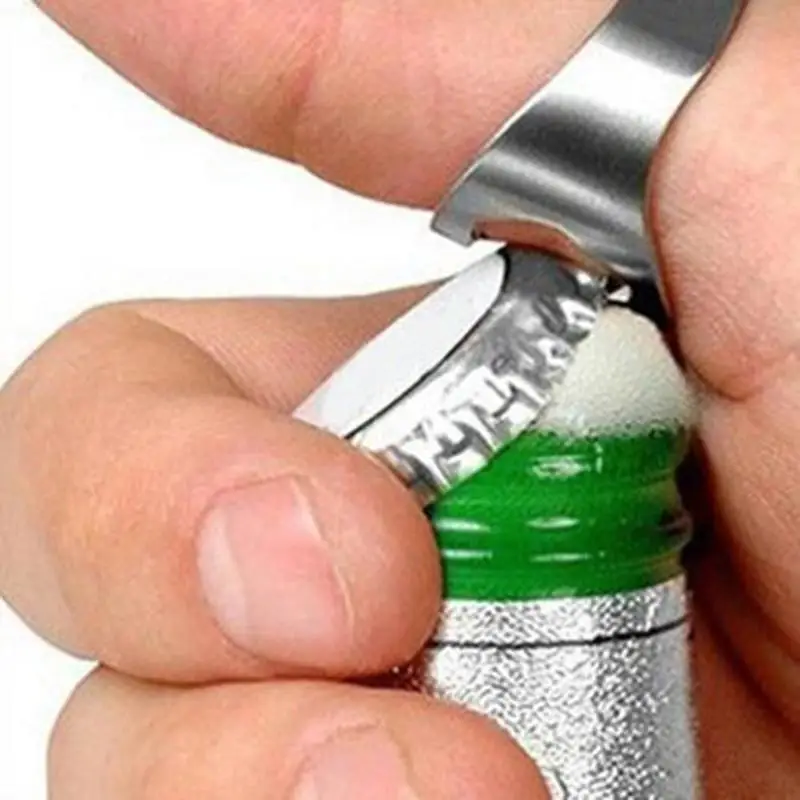 1 шт. 25 мм новое поступление креативная универсальная нержавеющая сталь красочное кольцо на палец кольцо-форма открывалка для пивных бутылок
