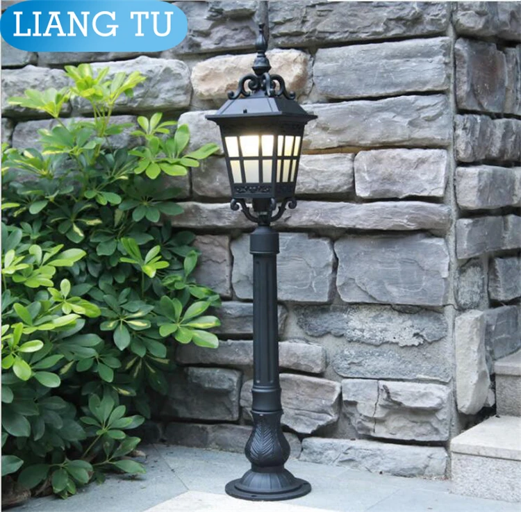 

Street lamp pole landscape light pole Europe garden outdoor lighting poles black classical outdoor pole lamp