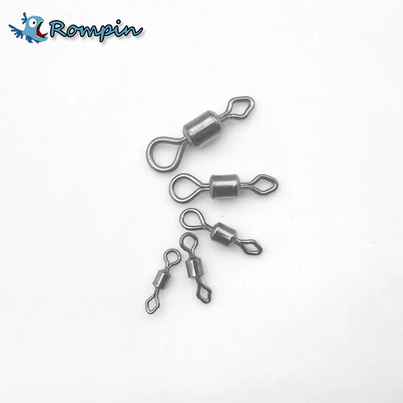 

Rompin 50pcs/bag round and diamond swivels eye rolling swivel fishing tackle High speed connector fishing swivels accessory