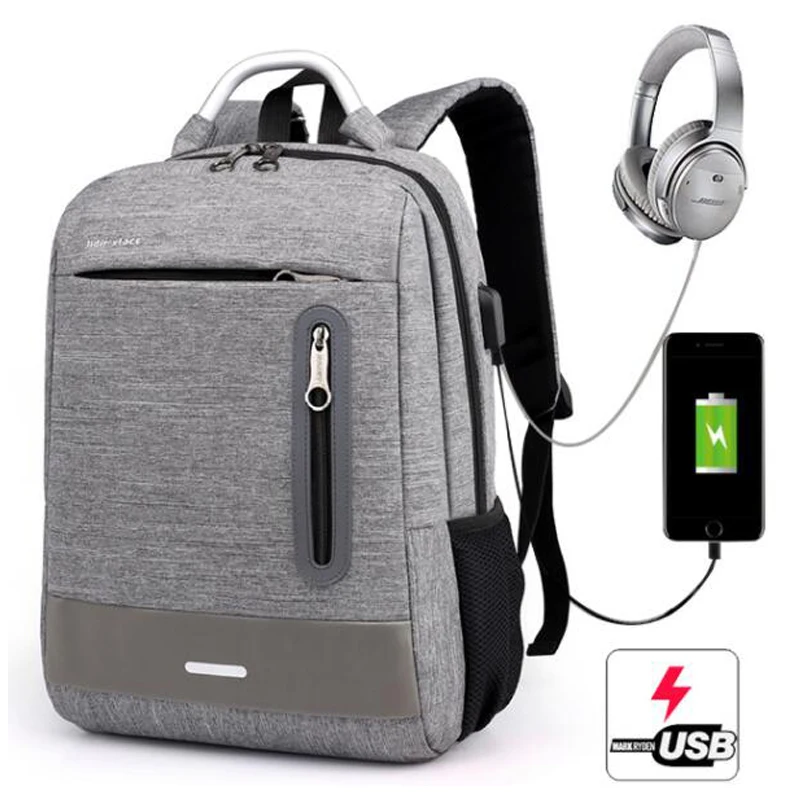 

Multicolor Men Backpack USB Charging Cable High Quality Laptop Backpack Fashion Female Backpack With Earphone Hole Men Back Pack