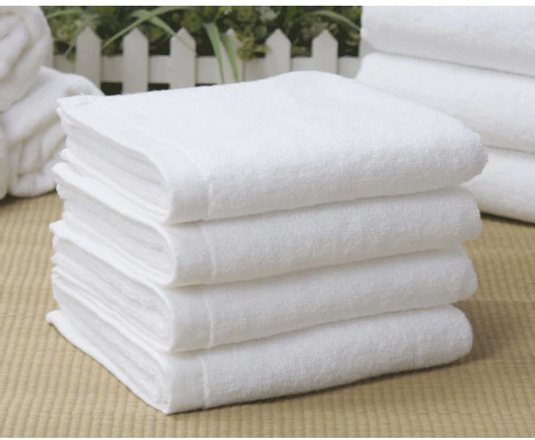 1 шт. пятизвездочное полотенце из чистого белого хлопка для отеля, супер мягкое банное полотенце для отеля, спа, принадлежности для ванных комнат, бассейна, тренажерного зала, абсорбирующее полотенце