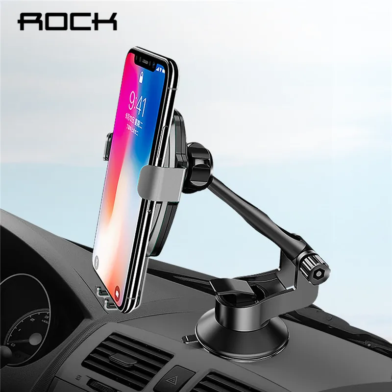 

ROCK QI Car Wireless Charger Gravity Holder 10W Max for iPhone XS Max 8 X Samsung Galaxy S8 S9 Phone Stand Dashboard