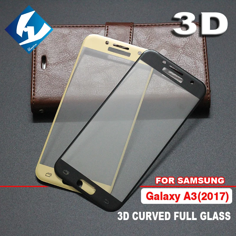 10 шт./лот 3D Изогнутые для Samsung Galaxy A3 2017 a320 полный охват Экран протектор Закаленное