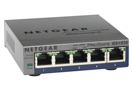 

Netgear GS105PE, No administrado, L2, Gigabit Ethernet (10/100/1000), Bidireccional completo (Full duplex), Energia sobre Ethern