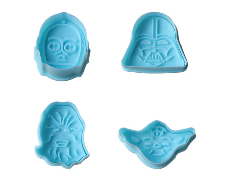 4pcs/set Plastic Cake Cookie Cutter Fondant Decorating Tools Kitchen