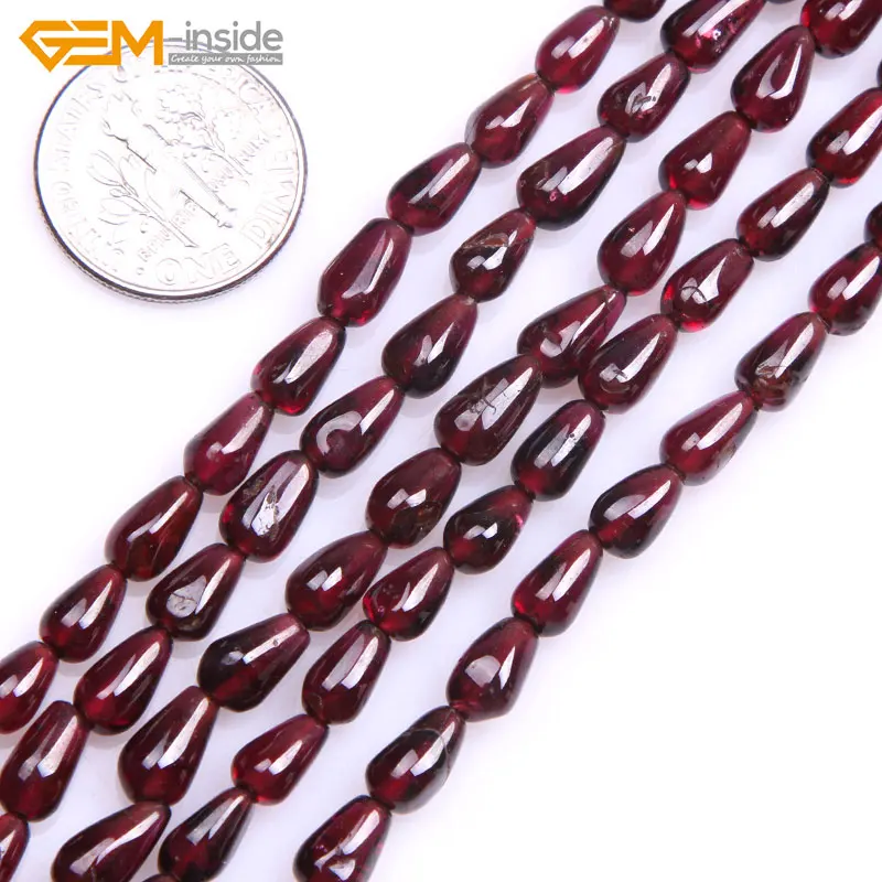 

Gem-inside Natural Freefrom Drop Teardrop Garnet Beads For Jewelry Making Selectable Size 15inches DIY
