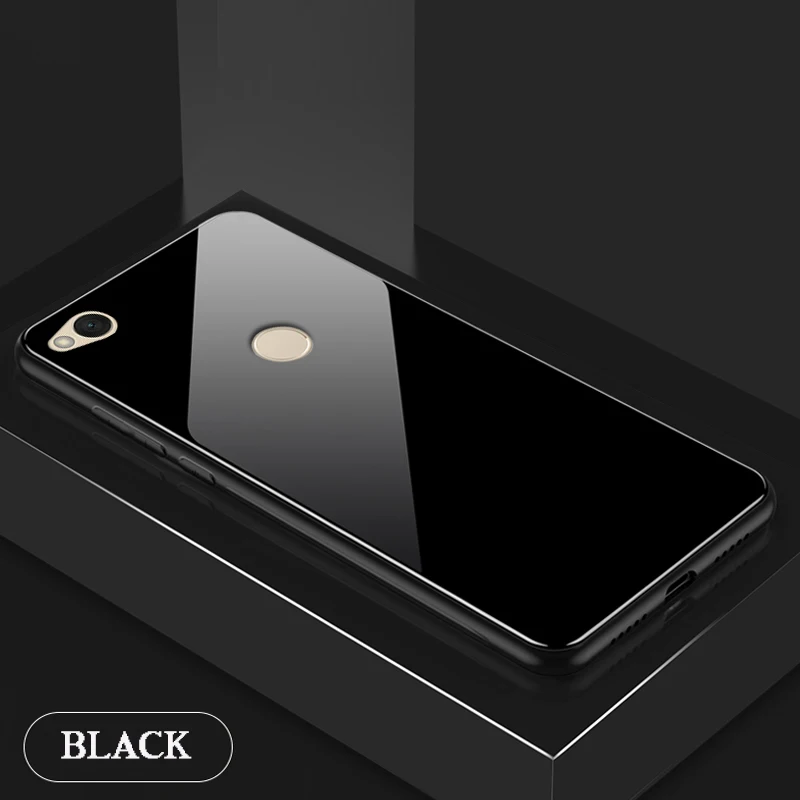KaiNuEn coque, чехол, чехол, для Xiaomi Redmi Xiami 4X4 X Твердые Роскошные противоударные задние защитные чехлы с закаленным стеклом - Цвет: Black