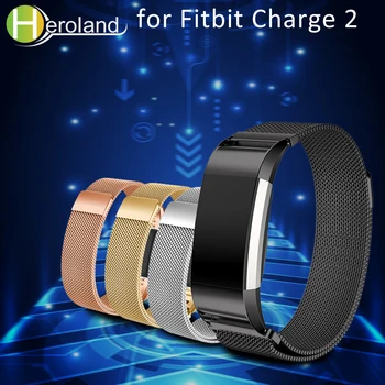 

Stainless Steel Magnetic loop Milanese Bands for Fitbit Charge 2 Replacement Strap for fitbit Charge2 Wristband Hot Accessories