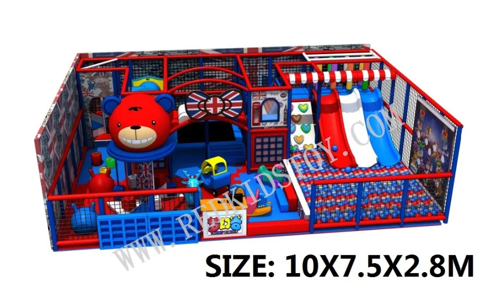 

EU Standard British Style Children Indoor Playground With Electric Merry Go Round
