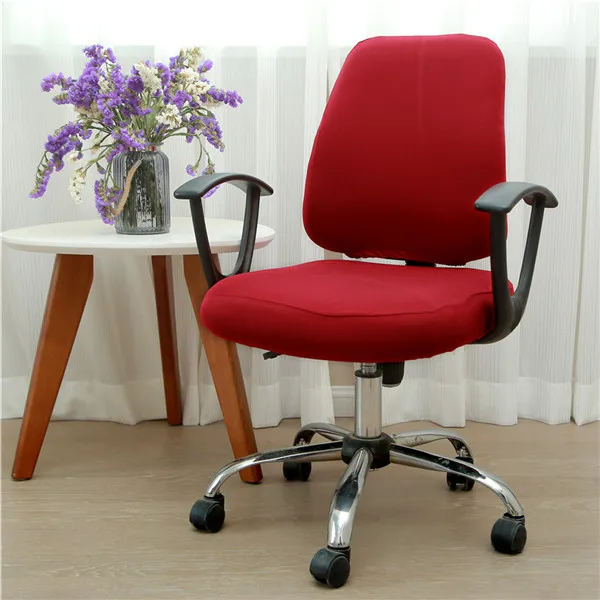 Офисный стул для столовой чехлы анти-грязный вращающийся компьютерный стул крышка Сменные Чехлы для офисных стульев для сидения 2 шт./компл - Цвет: 1