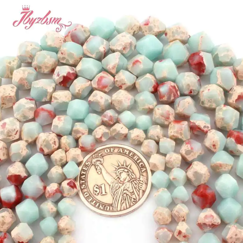 6 8 10mm Round Cube Faceted Green ShouShan Stone Spacer Loose Beads For DIY Necklace Bracelet Jewelry Making 15&quot Free Shipping |