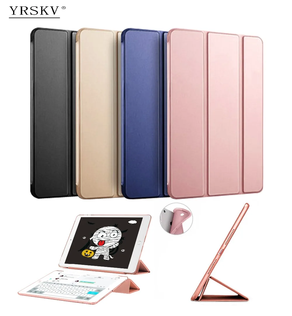 

Case for iPad Air 2 (2014) YRSKV Ultra Slim Light weight PU leather cover + TPU soft silicone shell Smart Sleep Wake Tablet Case