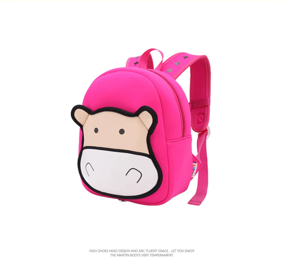 JKBW 3D Cartoon Backpacks Cute Cow Animals Shape Waterproof Neoprene School Bags for 2-8 Years Old Girls Boys Toddler Backpack (8)