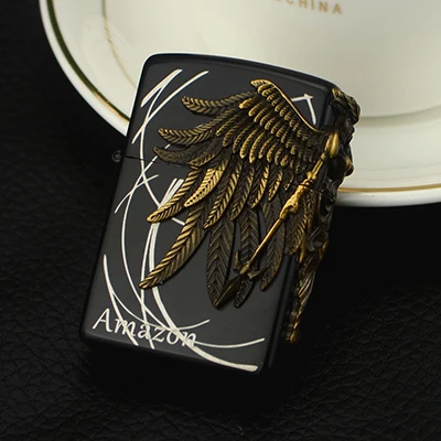 Новинка Huayue C-922 Amazons креативная прямая надувная Зажигалка для сигар - Цвет: Черный
