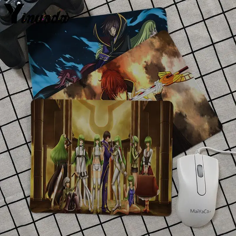 

Yinuoda Custom Skin Code Geass Gamer Speed Mice Retail Small Rubber Mousepad PaintedStyle Soft game gaming mousepad for dota2 cs