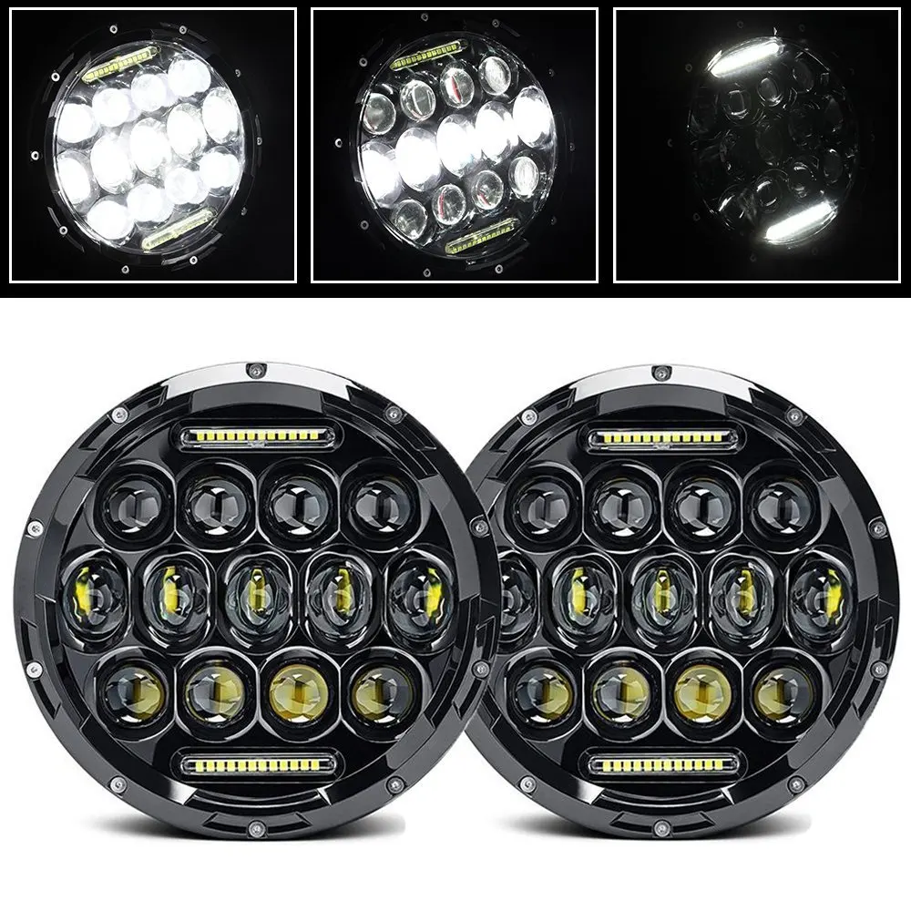 

CO LIGHT 7 inch Angel Eyes Leds for Auto Lada Niva Headlight Uaz Jeep Wrangler Jk Automobiles Motorcycle Hunting Car Accessories