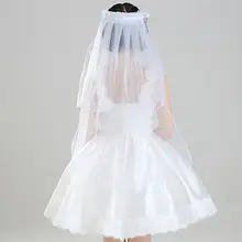 Повязка на голову для принцессы, двухслойная Тюлевая фата, цветы, гирлянда, оборки, цветы, кружево, сатин, шнуровка, лента, венок, повязка на голову