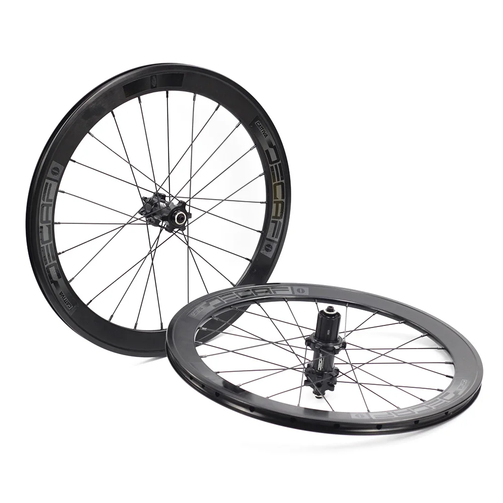 Perfect JAVA Decaf 20" Aluminum Mini Velo Wheelset 20in 406 Wheels Alloy Disc Brake For Folding Bike Recumbent Minivelo 8-11s 3