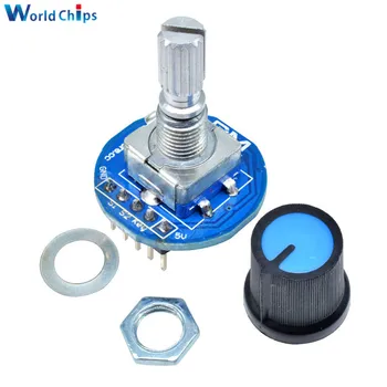 

diymore Rotary Encoder Module 5V Brick Sensor Development Round Audio Rotating Potentiometer Knob Cap for Arduino