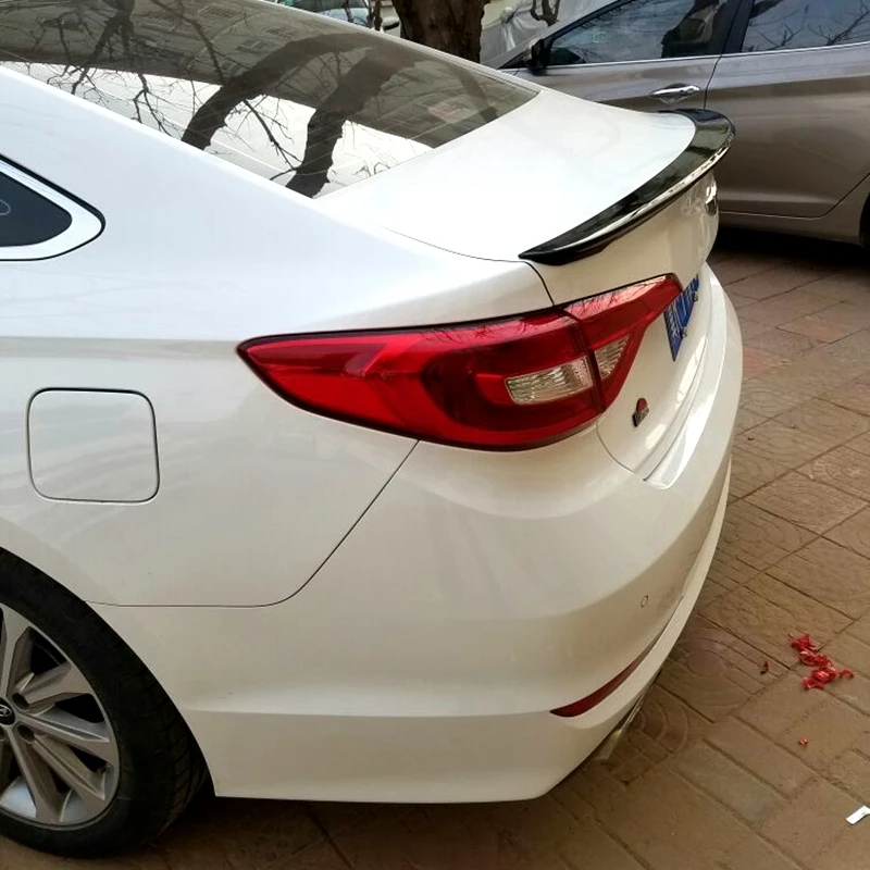 

For Hyundai Sonata 2011 2012 2013 Rear Trunk Spoiler High Quality ABS Plastic Primer Color Car Tail Wing Decoration