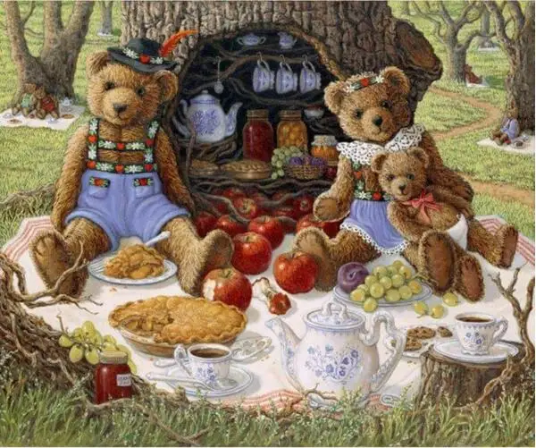Алмазная живопись для детей мозаичная мишка тедди вышивка Стразы|mosaic painting|diamond
