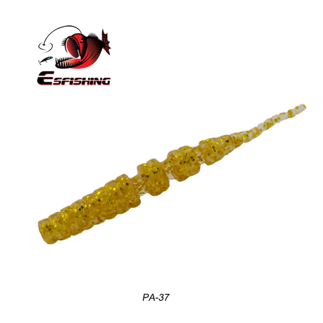 ESFISHING Polaris 42mm Sinking Artificial Silicone Soft Worm Baits Softness Pesca Tackle Winter Ice Fishing Lures Free shipping PA37