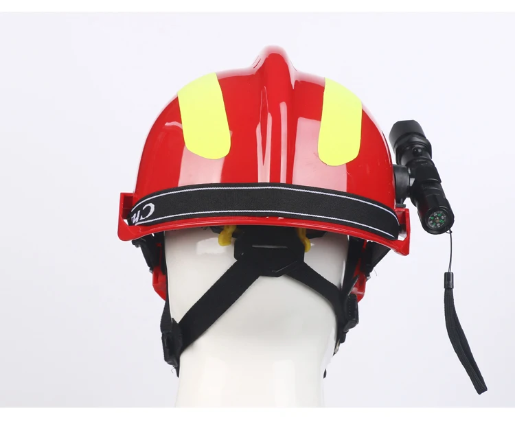 Safety Rescue Helmet Fire Fighter Protective Glasses Safety Helmets Workplace Fire Protection Hard Hat With Headlamp & Goggles (6)