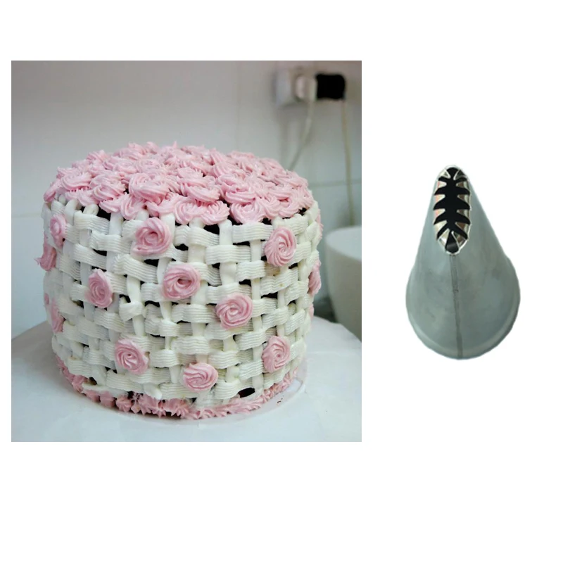 CP22 Basket Weave Steel Cream Icing Piping Nozzles Pastry Tips Cupcake