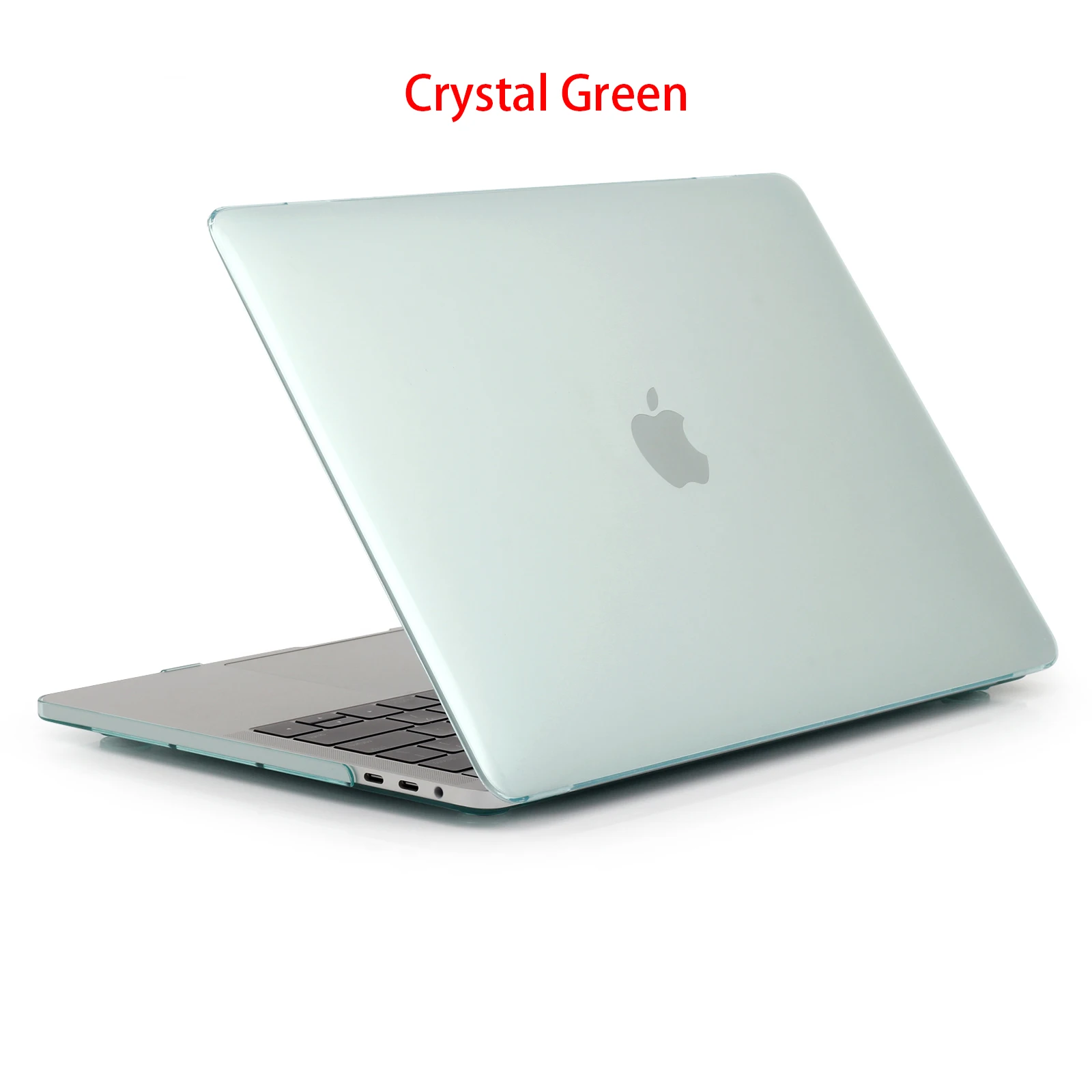 Прозрачный/матовый чехол для ноутбука MacBook Air Pro retina 11 12 13,3 15, чехол Pro 13 15,4 дюймов с сенсорной панелью A2159 A1707 A1708 - Цвет: Crystal Green
