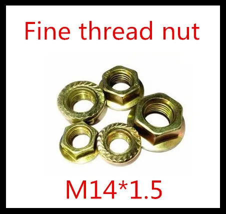 

20pcs/lot High Quality Factory Direct Sale M14*1.5 Fine Thread Hex Flange Nut