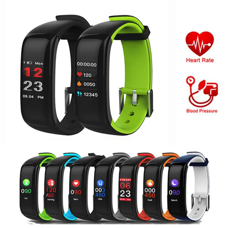 

2018 Smart Wristband Fitness Bracelet cool top Heart Rate Monitor Blood Pressure Colorful Touch Screen smart watch men woman