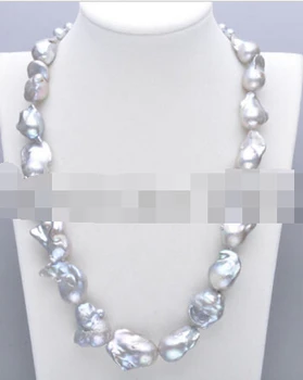 

ddh003807 Gray Baroque Keshi Reborn PEARL NECKLACE