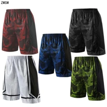 ZMSM быстросохнущая двойной боковой карман мужские баскетбольные шорты фитнес-зал тренировки комплексное обучение Спортивные шорты WT-A02
