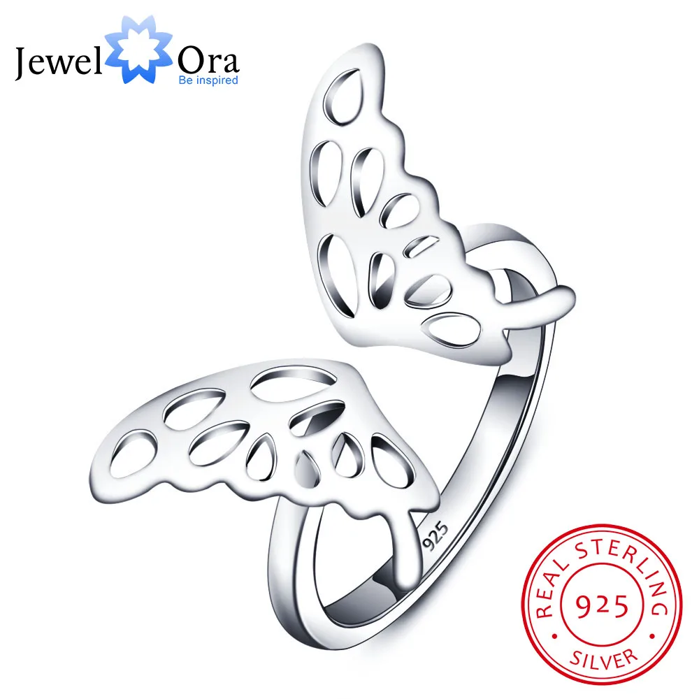 

Adjustable Butterfly Accessories 925 Sterling Silver Rings For Women Fashion Party Jewelry Gift Ideas For Her(JewelOra RI101802)