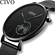 CIVO Fashion Mens Watch Top Brand Luxury Sports Quartz Wrist Watch Mens Waterproof Ultra Thin Minimalist Watch Male Casual Clock CIVO Fashion Mens Watch Top Brand Luxury Sports Quartz Wrist Watch Mens Waterproof Ultra Thin Minimalist Watch Male Casual Clock
