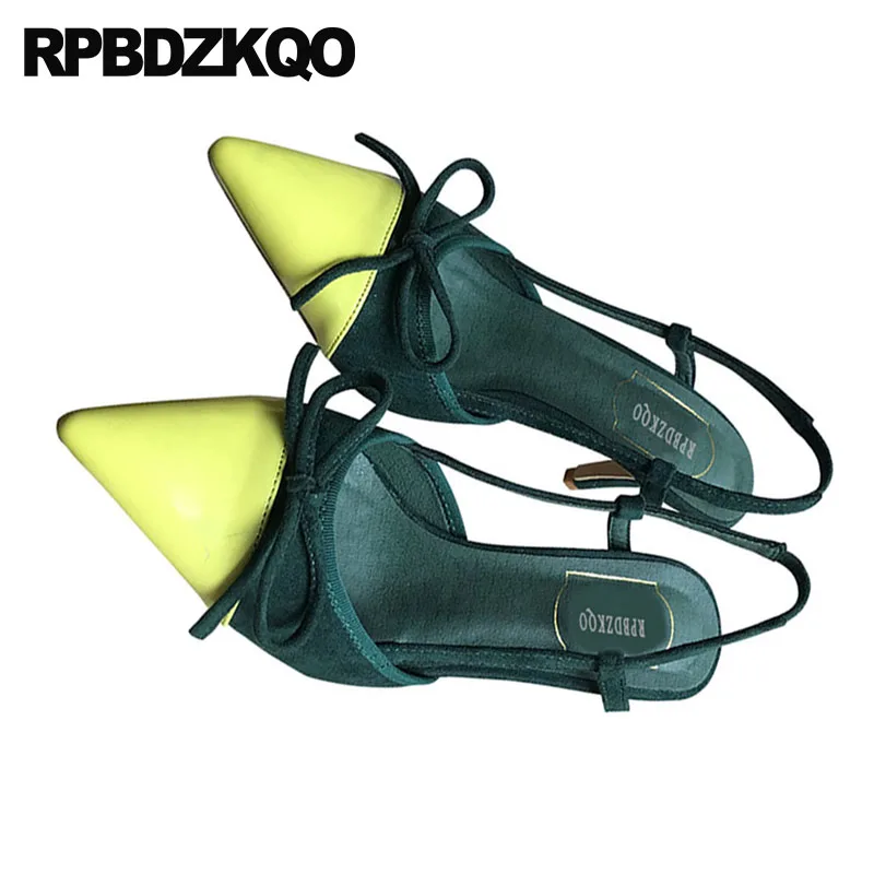 мода брендовая обувь галстук бабочка Размер 33 тонкий насосы Красное вино Slingback