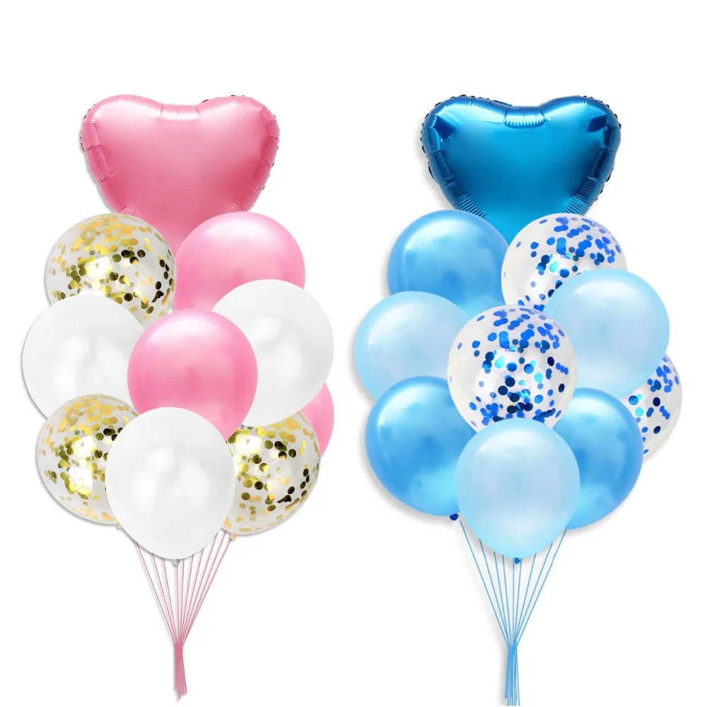 10 шт смешанные латекса сердца конфетти шары Baby Shower аксессуары для вечеринки дня