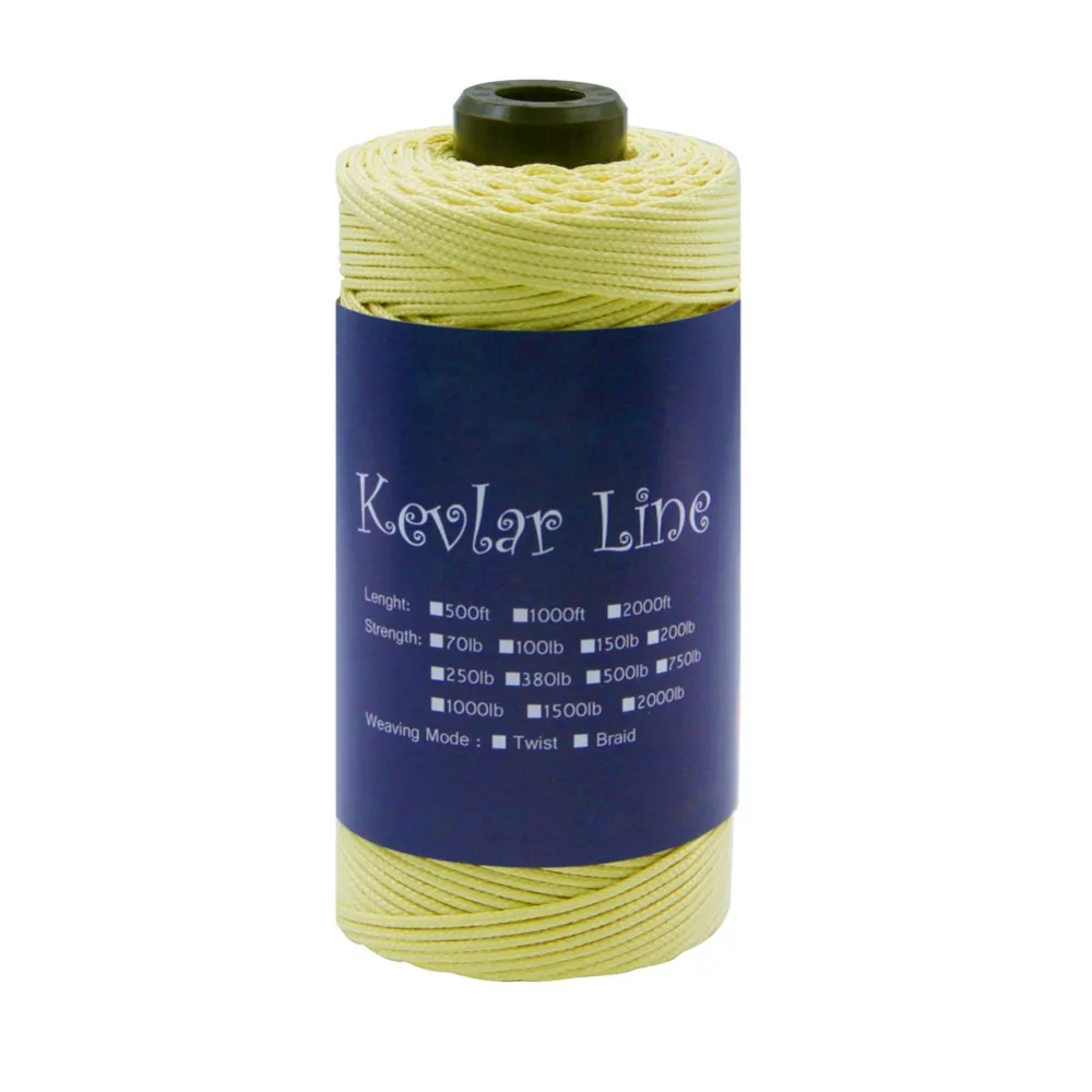 

300ft / 91M 750LB Kevlar Line Kite String Outdoor Braided Fishing Line For Camping Hiking Garden Cord Rope
