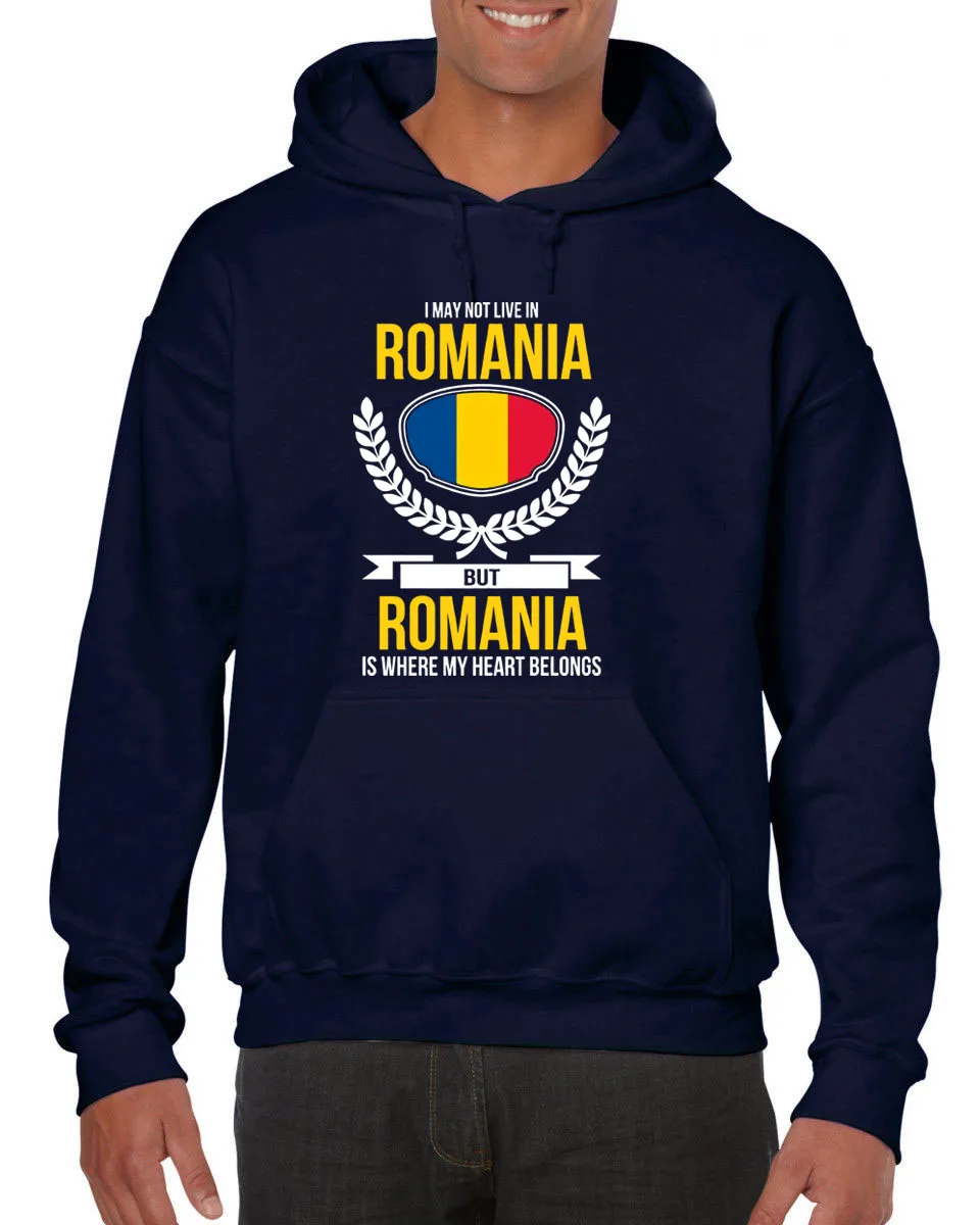 

Romania, My Heart Belongs To Romania Country Love Top 2019 Men'S Fashion Character Fitness Hoodies Sweatshirts