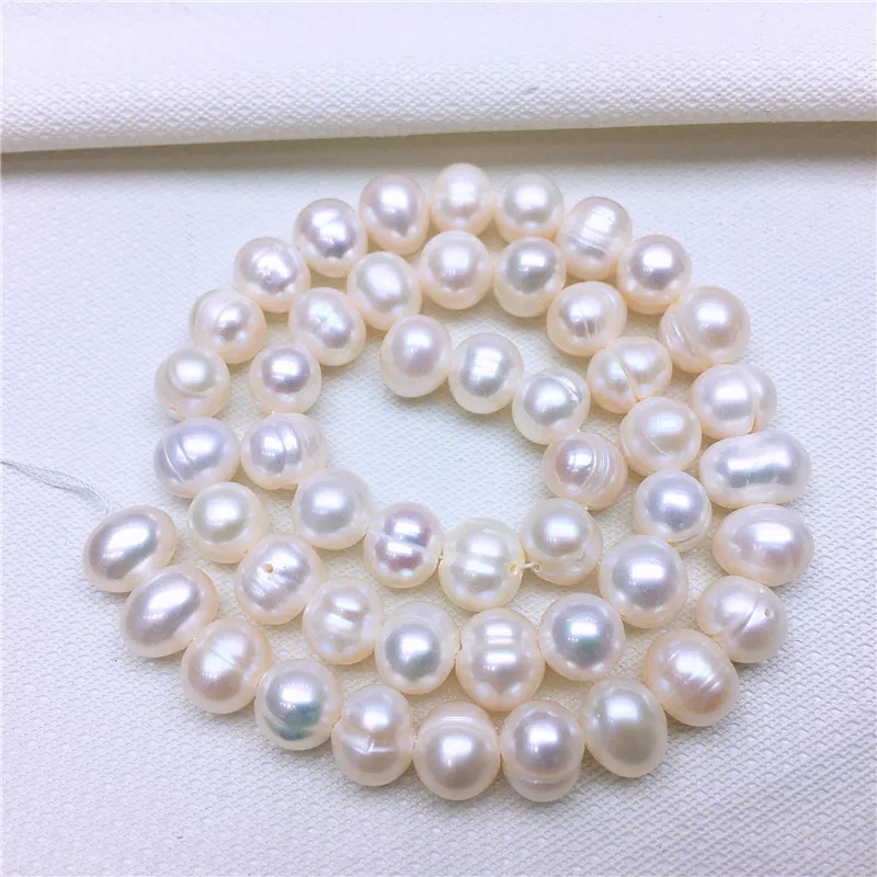 

High Quality 7-8mm 100% Natural Freshwater Pearl Beads White Potato Pearl Loose Beads For DIY Necklace Bracelat Jewelry Making