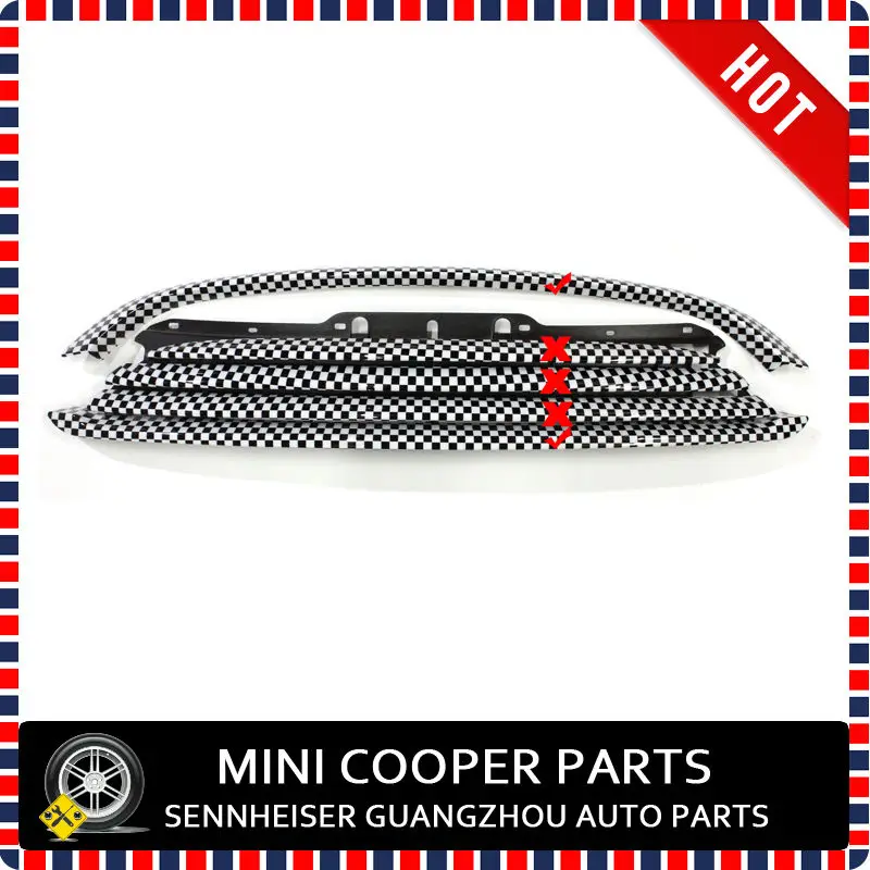 Фирменная Новинка ABS Пластик чеквред Стиль модель мини-Купера и Нижняя передняя решетка Планки для mini cooper R56 R55 R57 R58 R59(3 шт./компл
