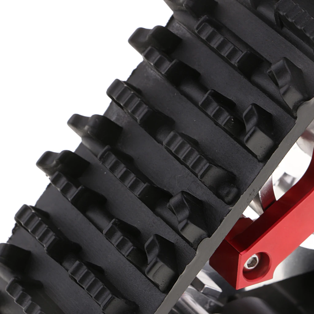MagiDeal 1/10 Scale RC Truck Upgrade Parts Metal Snow Track Tire Tyre Wheel for Axial SCX10 Hobby Grade Toy DIY Accessory