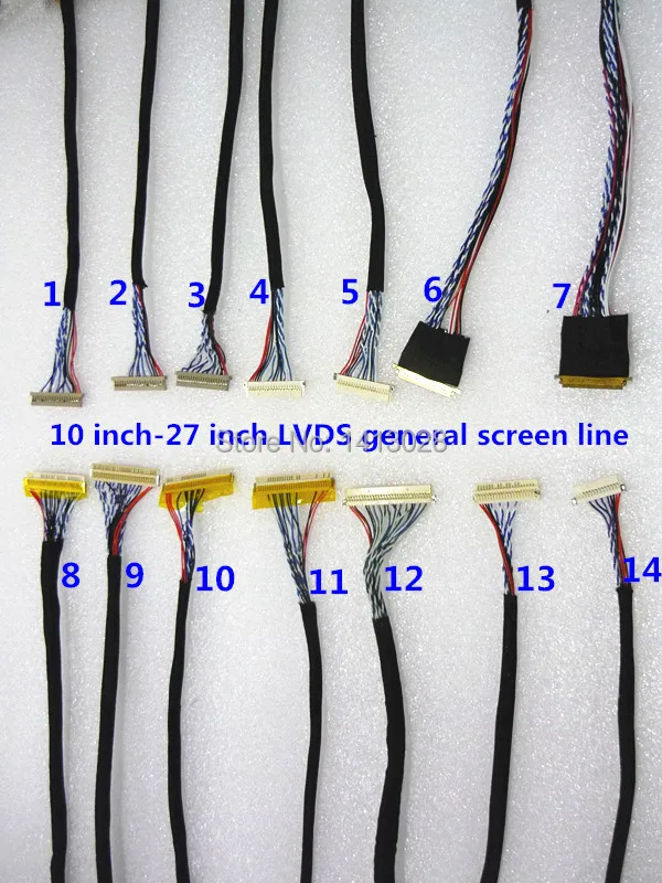 

10 inch- 27 inch 60 hz ge an LVDS LCD line LCD screen line suite (14pcs)