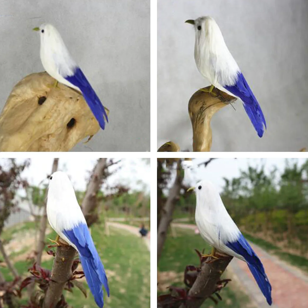 MagiDeal 5inch Artificial Feathered Foam Birds Statue Festival Party Decorative Ornament Shelf Display Art Craft