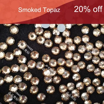 

rhinestone with 14 cutting big and small in ss16 smoked topaz color 1440pcs per pack ;free shipping rhinestone hot fix crystal