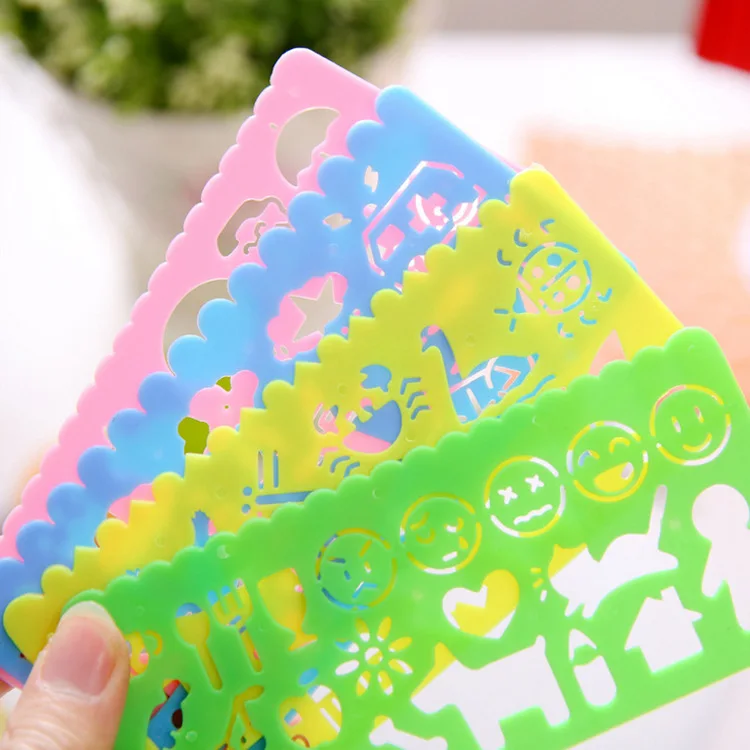 

New! Creative Kawaii Stationery Ruler Set Painting Tool School Children Cute Student For Drawing