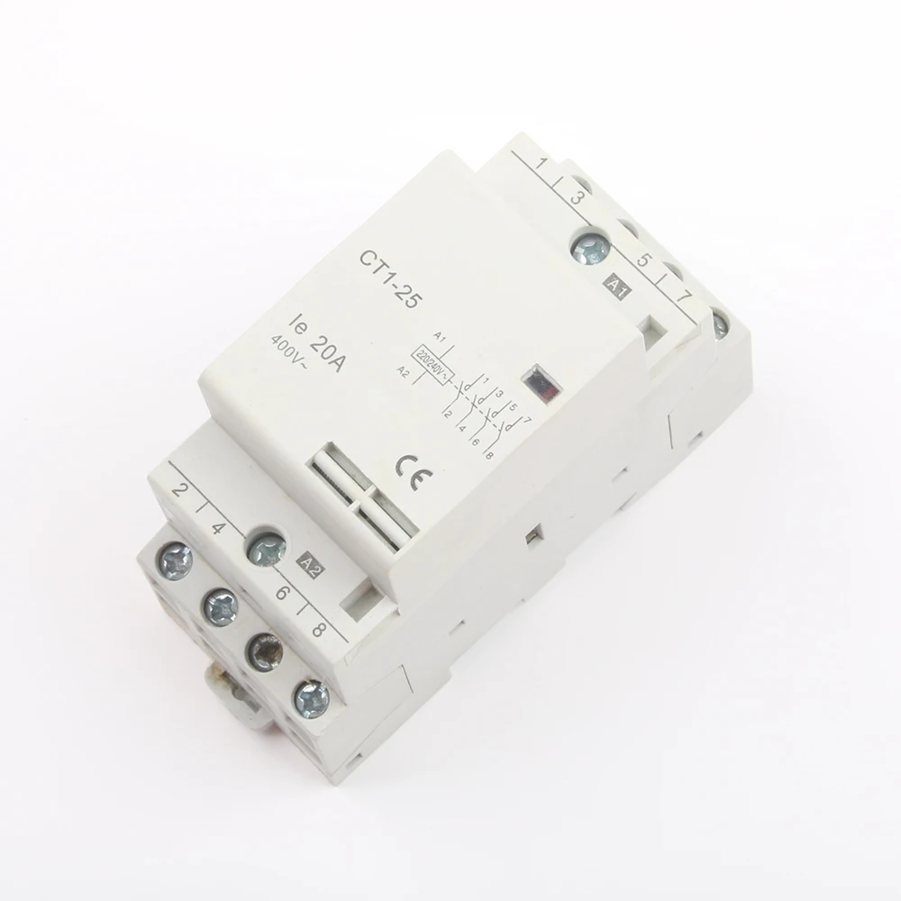 CT1-25 16A 20A 25A 4P 220 V/230 V 50/60HZ Din rail бытовой ac Контактор В соответствии с стандартом 4NO бытовой Соединительный модуль auxiliar de partida