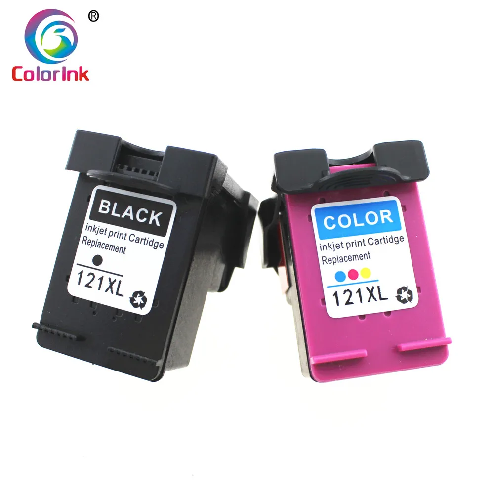 Coloink 2 шт 121XL чернил Замена для hp 121 XL картридж для hp Deskjet D2563 F4283 F2423 F2483 F2493 F4213 F4275 F4283