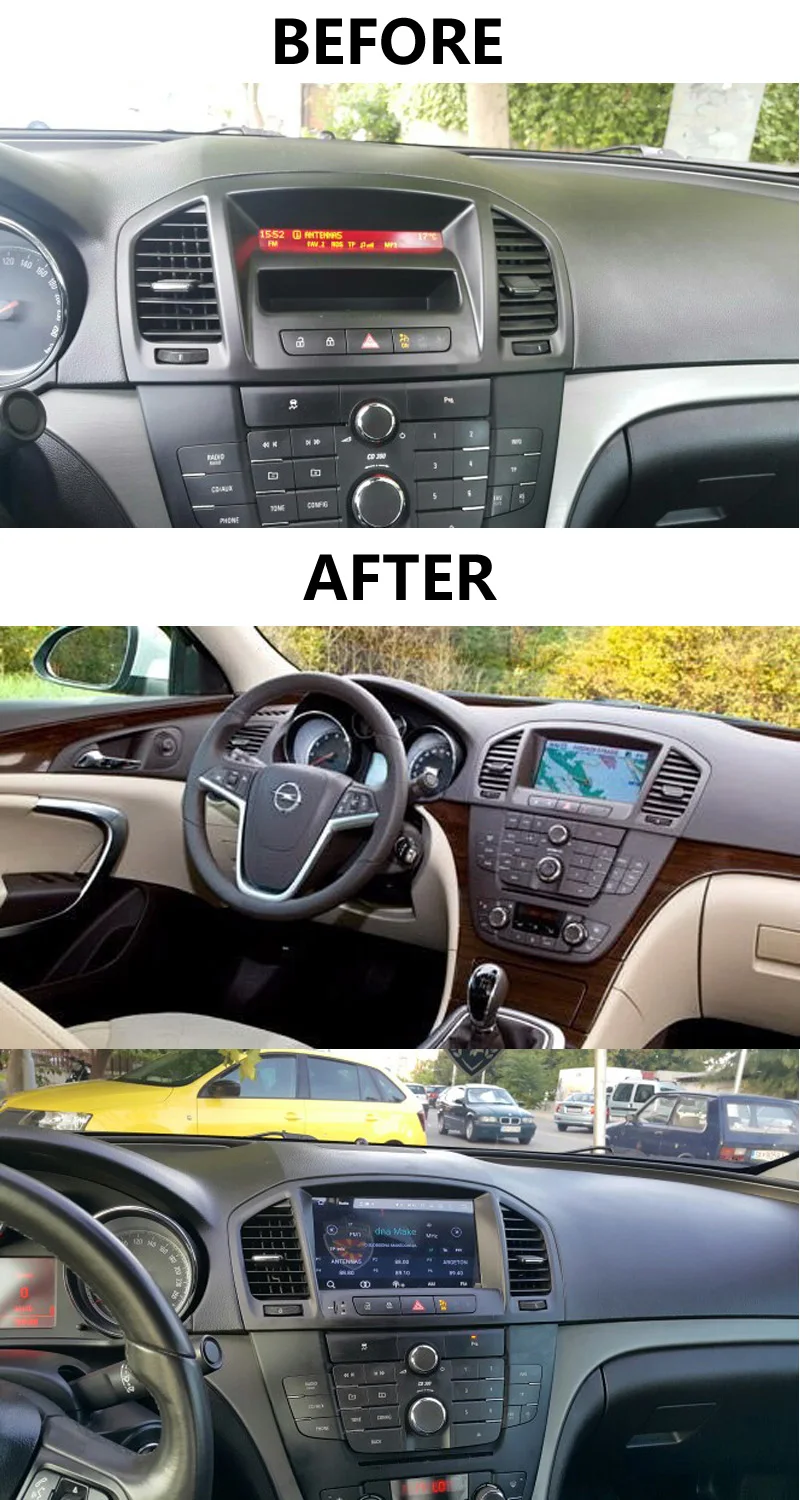 Excellent COIKA Android 9.0 System Car GPS Navi Radio For Opel Insignia Vauxhal Chevrolet Vectra Buick Regal With Quad Core 2G+16G BT DVR 1