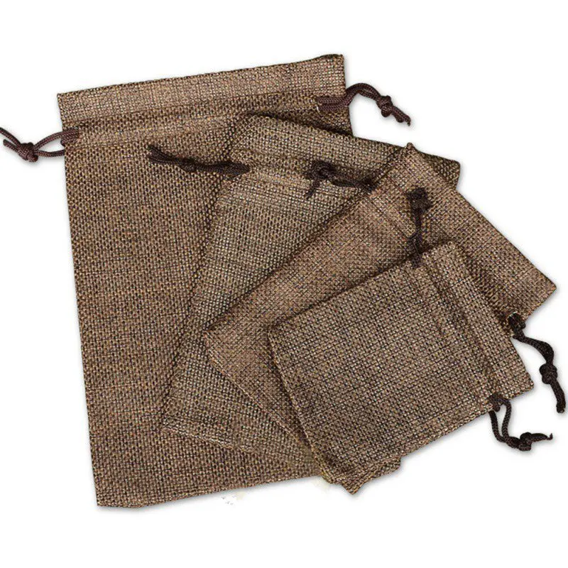 

Extra Large Gift Bag Double Drawstring Bag Natural Linen Simple Practical For Festival Gift Wrap